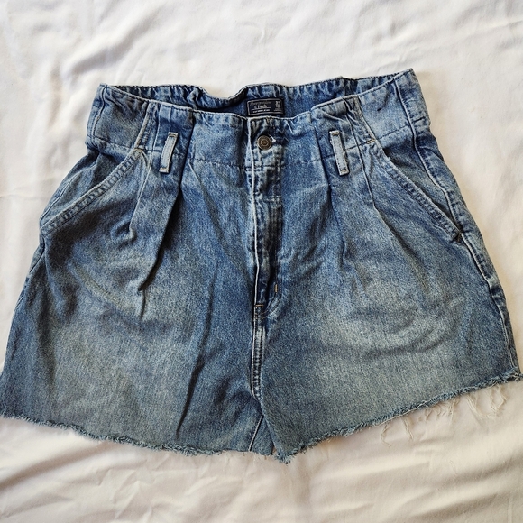 Abercrombie & Fitch Paperbag Cut Off Shorts Sz 12 - Picture 1 of 6